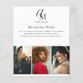 Script Monogram Business Photo QR Code Flyer (Voorkant)