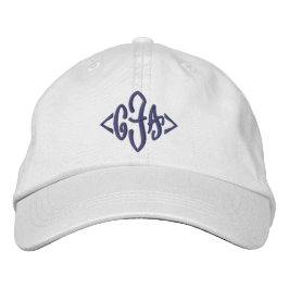 Script Monogram Drie Initiaal Monogram Geborduurde Pet