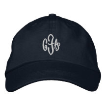 Script Monogram Drie Initiaal Monogram