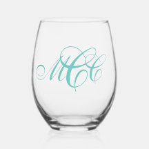 Script Monogram Drie Initiaal