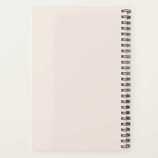 Script Monogram Eenvoudig Elegant Blush Roze Vrouw Planner (Achterkant)