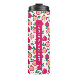 Script Monogram Fruit Thermische Tumbler Thermosbeker