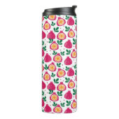 Script Monogram Fruit Thermische Tumbler Thermosbeker (Gedraaid links)