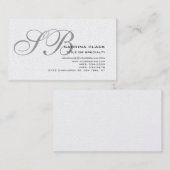 Script Monogram grijs Consultant Visitekaartje (Voorkant / Achterkant)