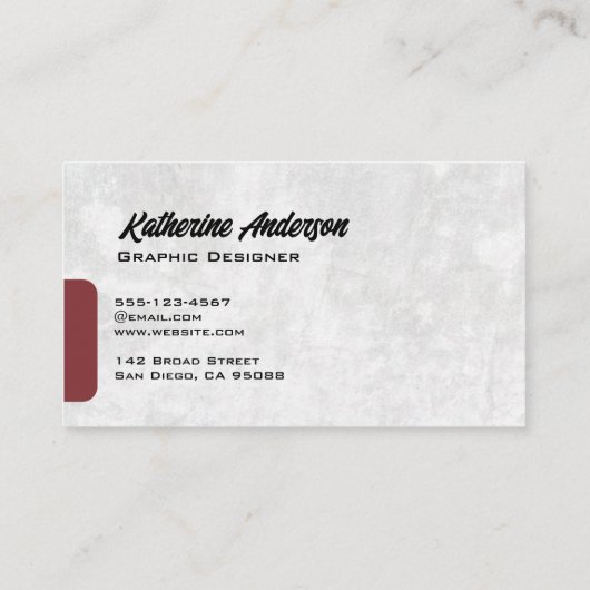 Script Monogram | Houten planken Visitekaartje (Achterkant)