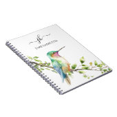 Script Monogram Hummingbird Notitieboek (Rechterzijde)
