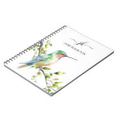 Script Monogram Hummingbird Notitieboek (Linkerzijde)