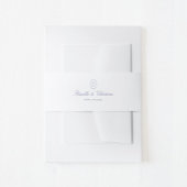 Script Monogram Huwelijk Uitnodigingen Wikkel