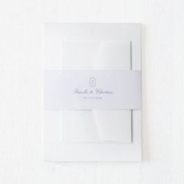 Script Monogram Huwelijk Uitnodigingen Wikkel