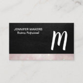 Script Monogram | Leather Bokeh Visitekaartje (Voorkant)