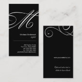 Script Monogram M Visitekaartje (Voorkant / Achterkant)