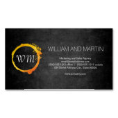 Script Monogram Magnetisch Visitekaartje (Voorkant)