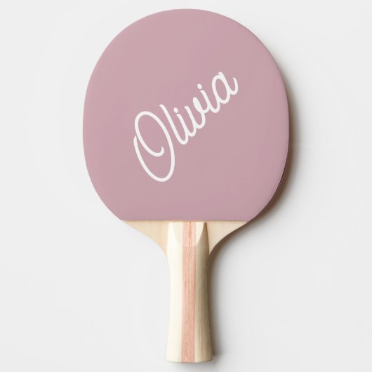 Script monogram, mauve tafeltennisbatje (Voorkant)