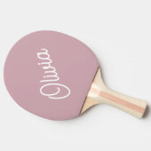 Script monogram, mauve tafeltennisbatje (Zijkant)