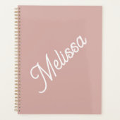 Script monogram, modern blush roze planner (Voorkant)