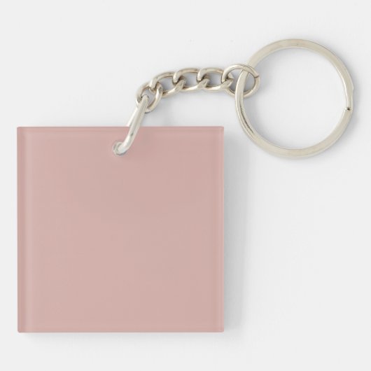 Script monogram, modern blush roze sleutelhanger (Achterkant)