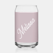 Script monogram, modern mauve paarse blikvorm glas (Voorkant)