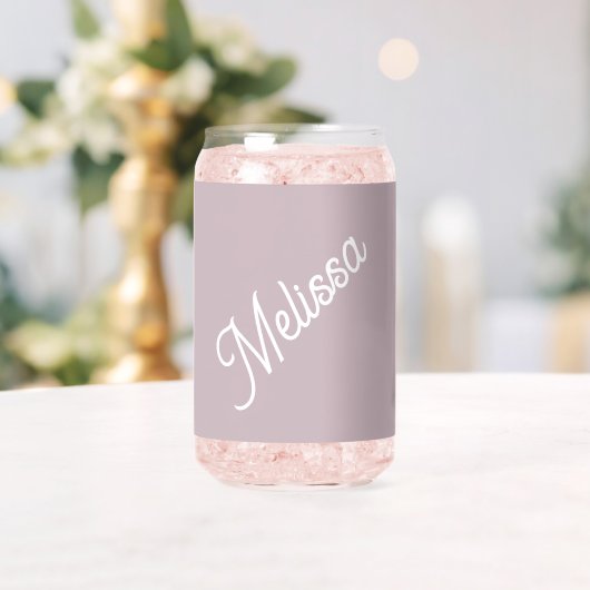 Script monogram, modern mauve paarse blikvorm glas (Insitu (Huwelijk))