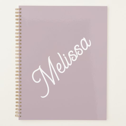 Script monogram, modern paars planner (Voorkant)