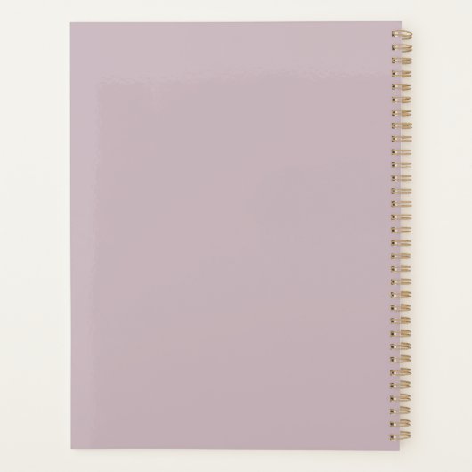 Script monogram, modern paars planner (Achterkant)