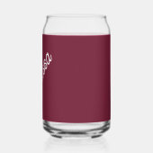 Script monogram, modern rood blikvorm glas (Links)