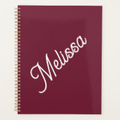 Script monogram, modern rood planner (Voorkant)