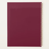 Script monogram, modern rood planner (Achterkant)