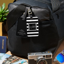 Script Monogram | Moderne streaming Bagagelabel