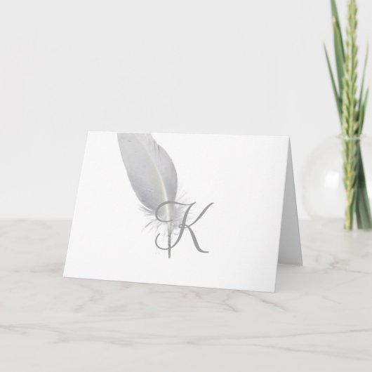 Script Monogram Note Cards - Chicken Scratch Notitiekaartje (Voorkant)