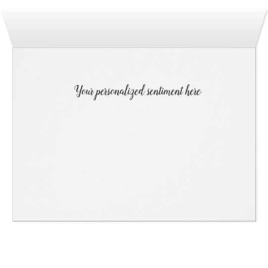 Script Monogram Note Cards-Sterrennacht (Binenzijde Horizontaal (Onderkant))