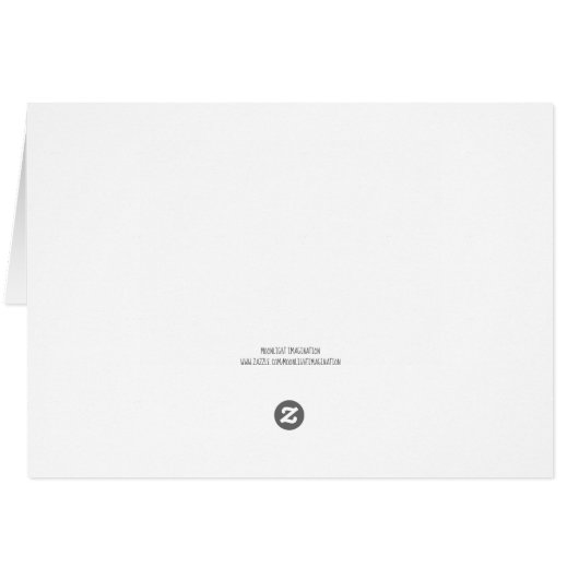 Script Monogram Note-kaarten - dramatisch flat Bla (Achterkant Horizontaal)