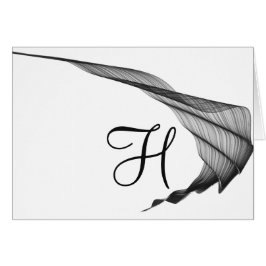 Script Monogram Notitiekaarten - Dramatische Flare
