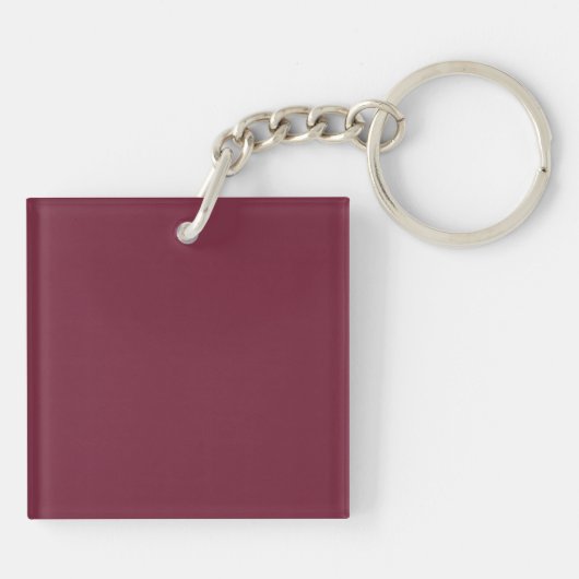 Script monogram, rood bordeaux sleutelhanger (Achterkant)