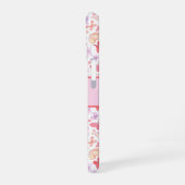 Script Monogram Roze Paars Gele Vlinders iPhone 16 Hoesje (Linkerkant)