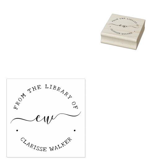 Script Monogram Uit de Bibliotheek Van Rubberstempel (Gestempeld)