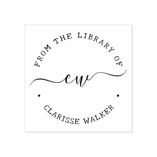 Script Monogram Uit de Bibliotheek Van  Rubberstempel (Afrduk)