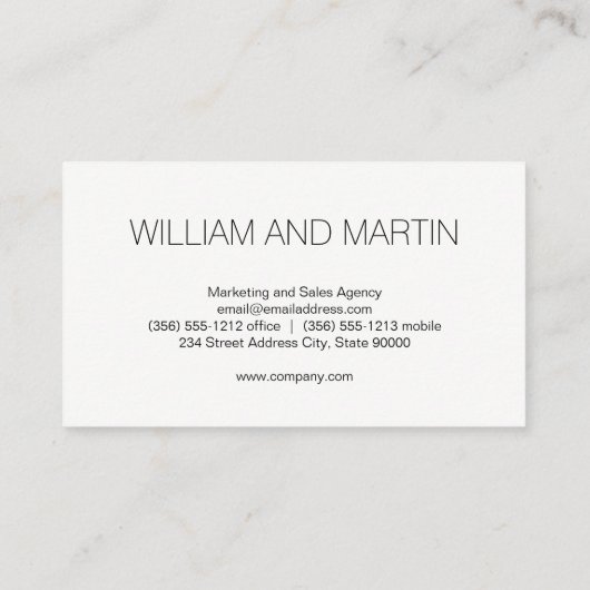 Script Monogram Visitekaartje (Achterkant)