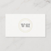 Script Monogram / zakelijk Rustic Visitekaartje (Voorkant)