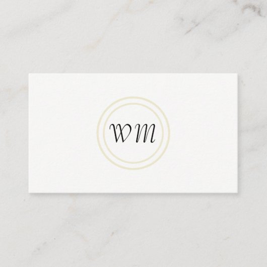 Script Monogram / zakelijk Rustic Visitekaartje (Voorkant)