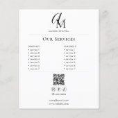 Script Monogram Zakelijke Foto QR Code Flyer (Achterkant)