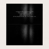 Script monogram zwart grijs modern schattig visitekaartje (Binnenkant ongevouwen)