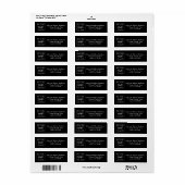 Script Mr en Mrs Monogram Trouwdag Zwart Etiket (Full Sheet)