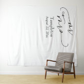 Script Mr & Mrs Simple Links Uitgelijnde Foto Acht Wandkleed (In Situ (horizontaal))