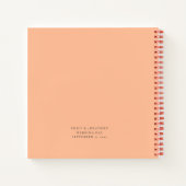 Script Mr. Mrs. Wedding Peach Gastenboek Notitieboek (Achterkant)