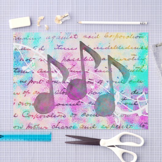script muzieknoten tissuepapier (Craft)
