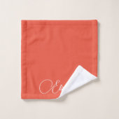 Script Naam Aangepaste zalm Sinaasappel Groene Sja Bad Handdoek (Wasdoekje)