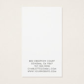 Script Naam Blue Mountain Earring Display Kaart (Achterkant)