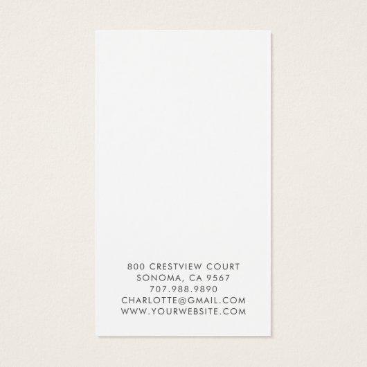 Script Naam Blue Mountain Earring Display Kaart (Achterkant)