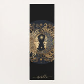 Script Naam Celestial Sun Moon Goud Zwart Yoga Mat (Achterkant)