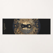 Script Naam Celestial Sun Moon Goud Zwart Yoga Mat (Voorkant (horizontaal))